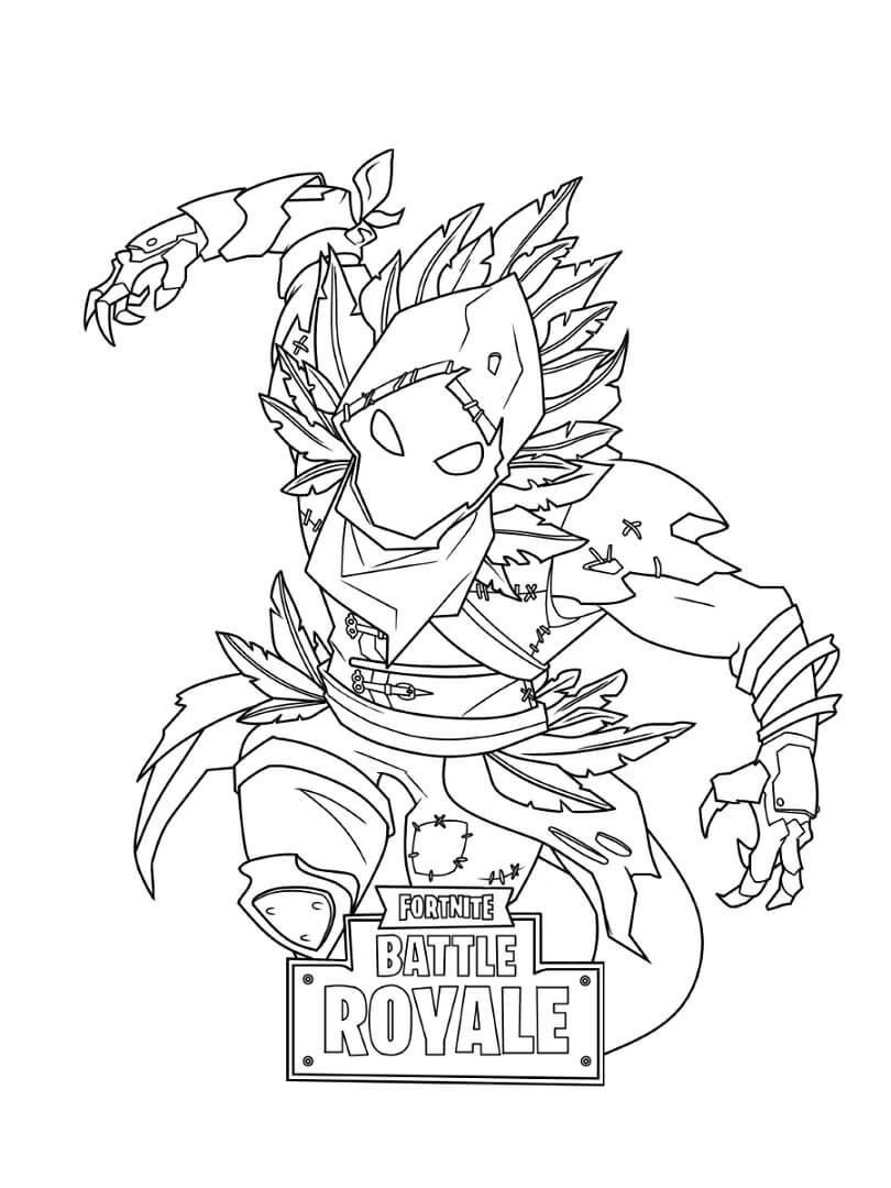 Desenho Raven Fortnite para Colorir