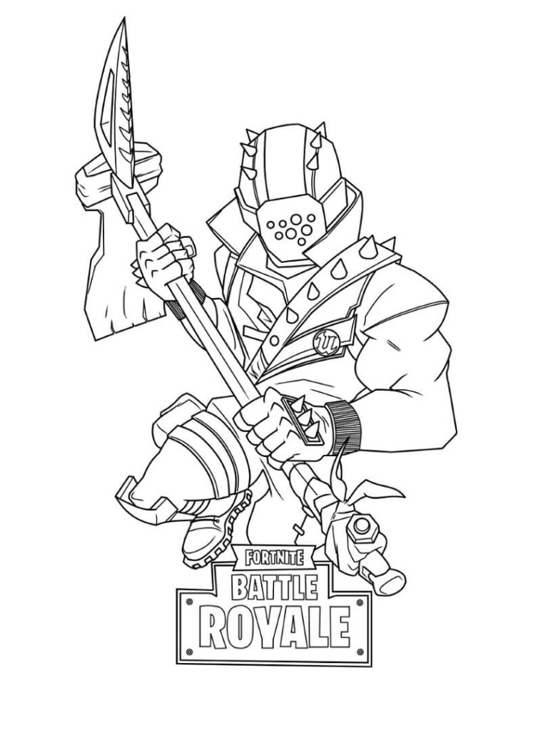 Desenho Rust Lord Fortnite para Colorir