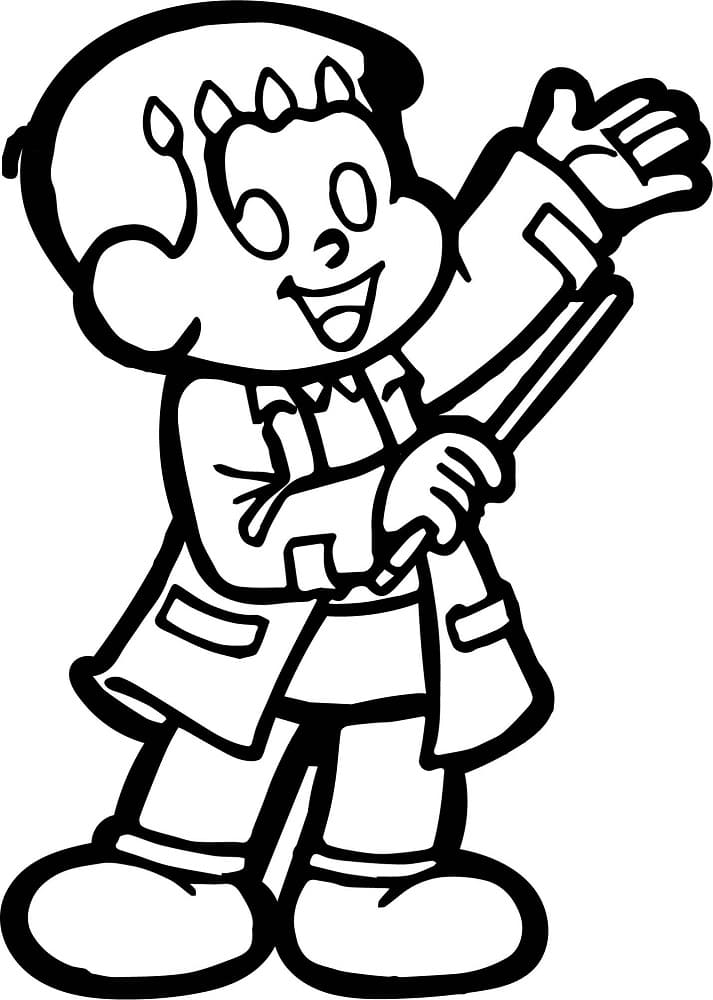 Desenho de Franjinha Feliz para Colorir