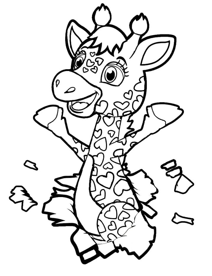 Desenho Pdf de Giramille Feliz para Colorir