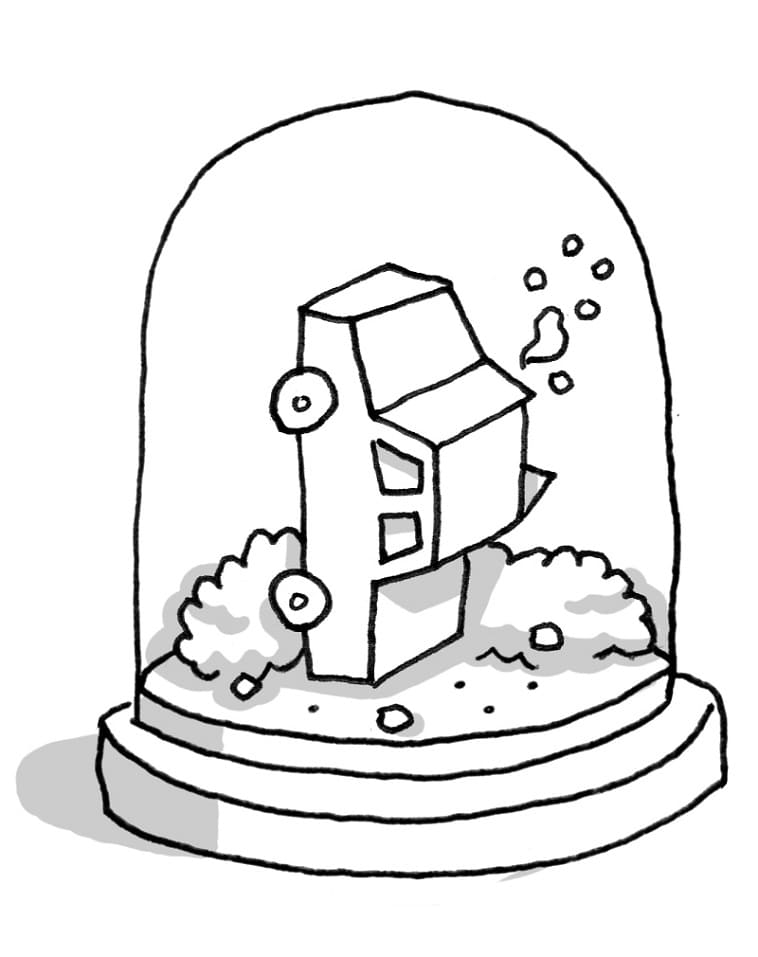 Desenho de Globo de Neve Lindo para Imprimir