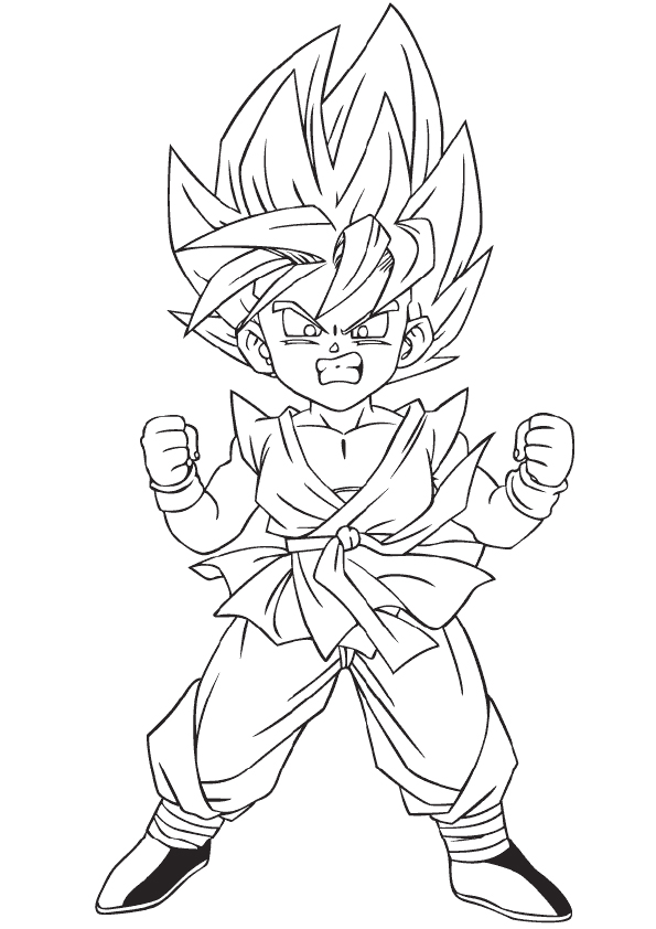 Desenho Child do Goku para Imprimir