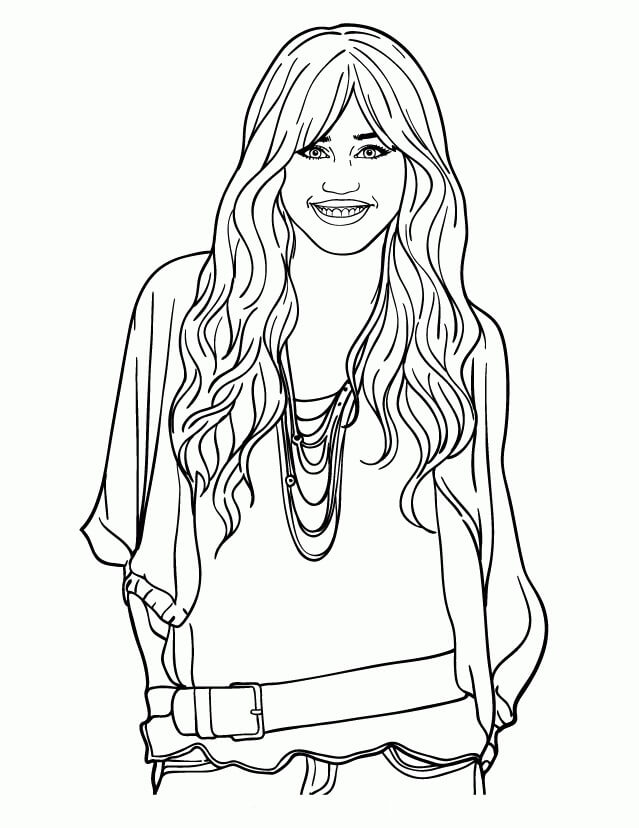 Desenho de Hannah Montana Desenho para Colorir