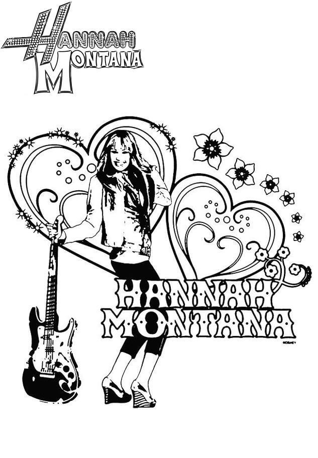 Desenho de Hannah Montana Estilo para Colorir