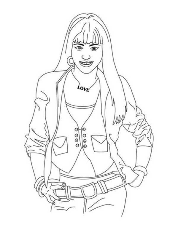 Desenho de Hannah Montana Kawaii para Colorir