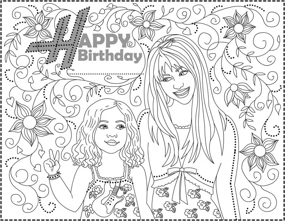 Desenho de Hannah Montana Show para Colorir