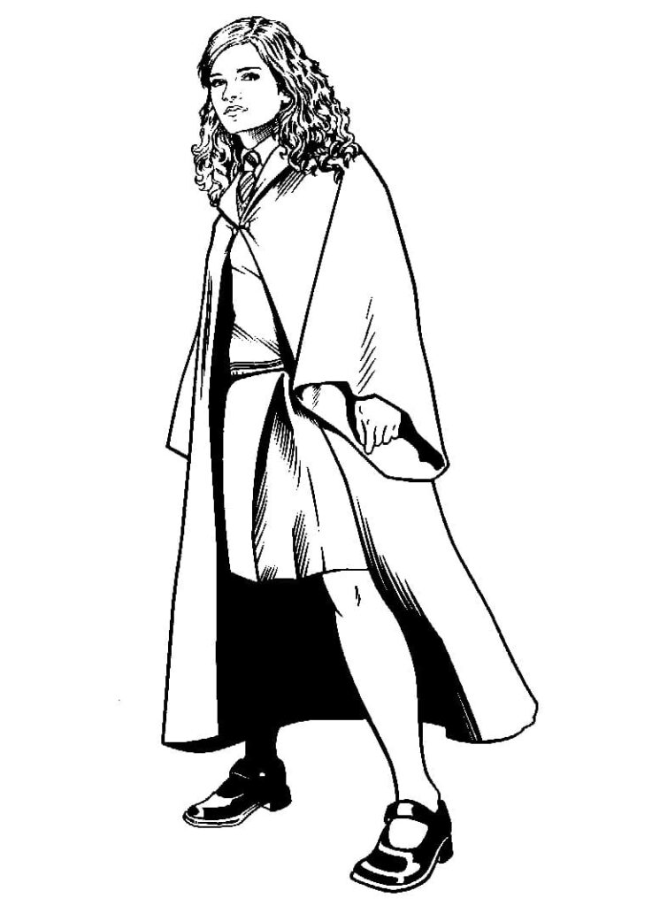 Desenho de Hermione Granger Harry Potter para Colorir