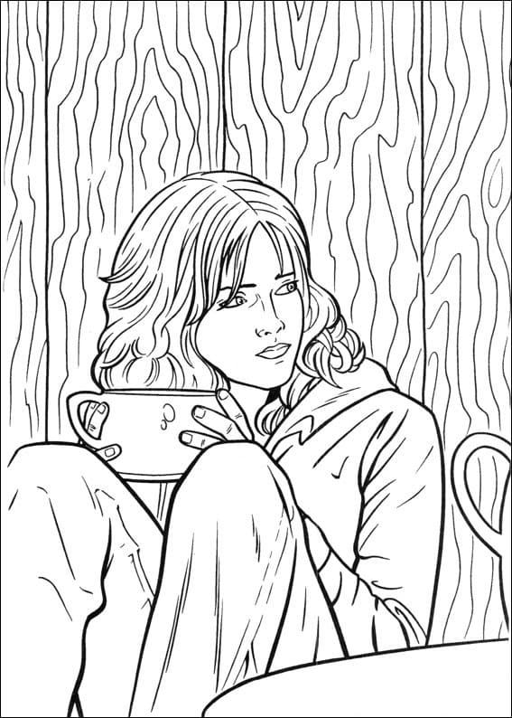 Desenho de Hermione Granger Infantil para Colorir