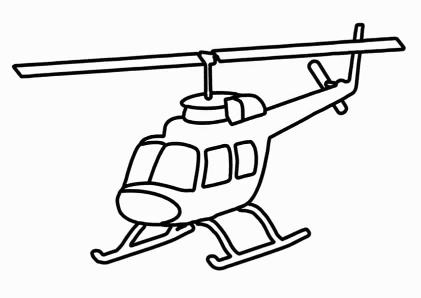 Desenho de Belo Helicóptero para Colorir