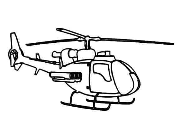 Desenho de Helicóptero Imprimivel para Colorir