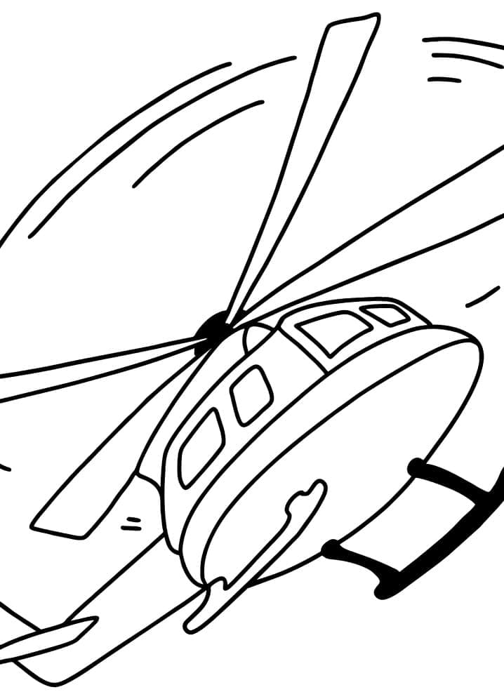 Desenho de Helicóptero Militar para Colorir