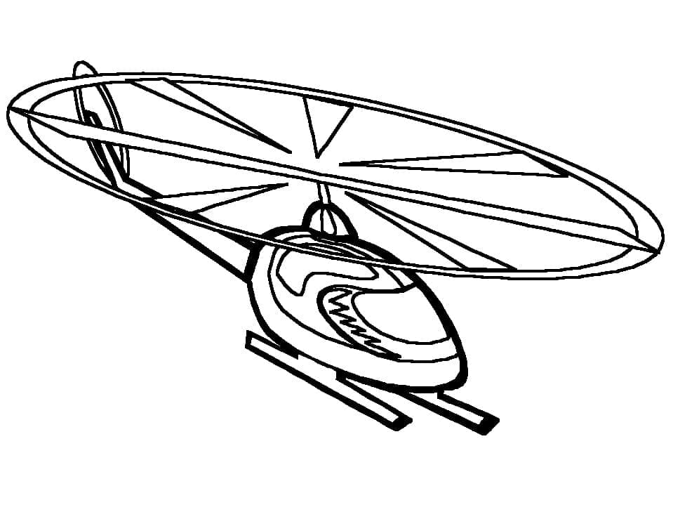 Desenho de Helicóptero para Colorir Online