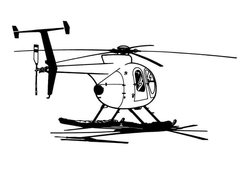 Desenho de Helicóptero para Colorir Pdf