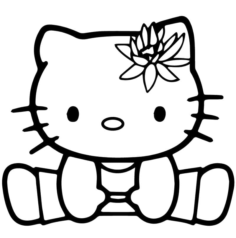 Desenho Infantil da Hello Kitty para Crianças para Colorir e Pintar