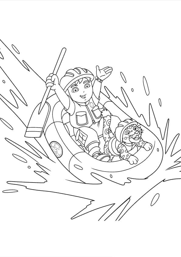 Desenho de Jangada para Imprimir