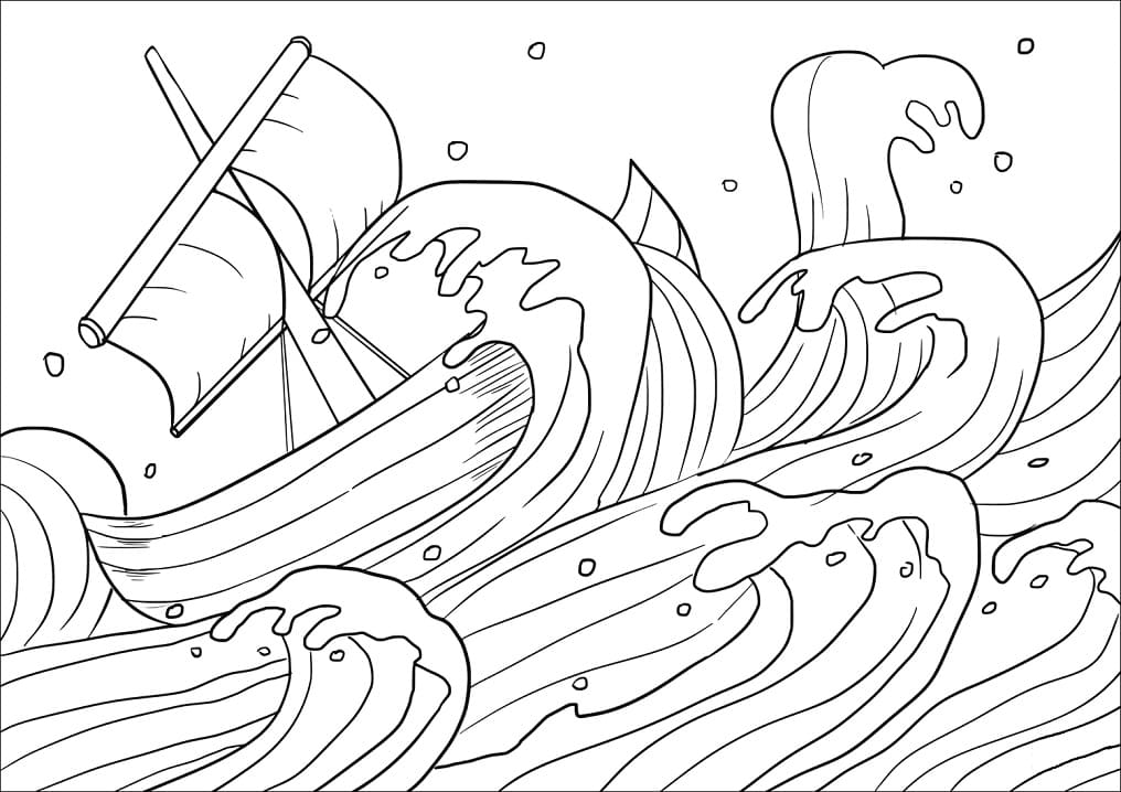 Desenho de Imprimivel Jonas e a Baleia para Colorir