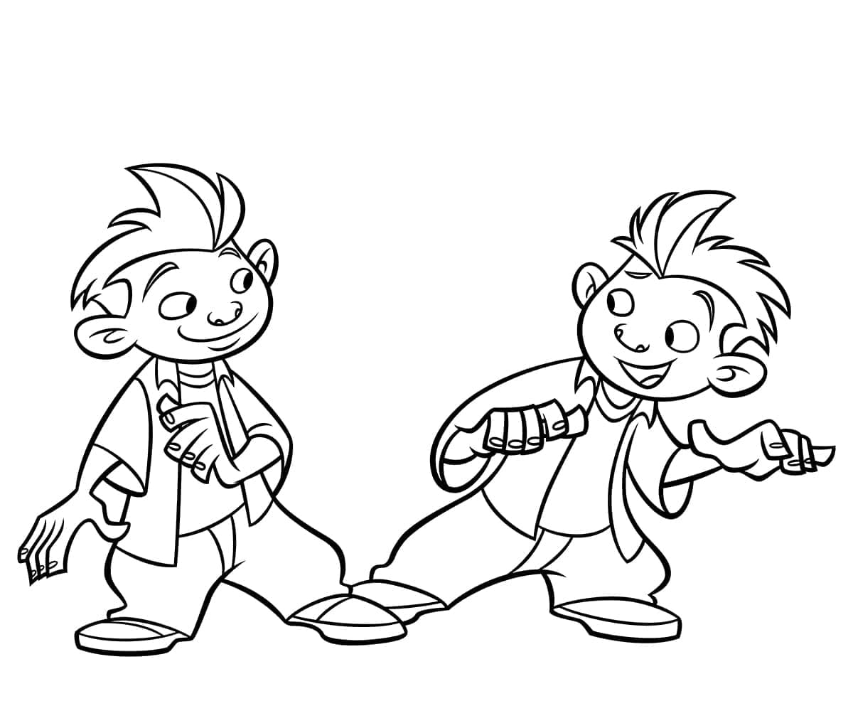 Desenhos de Jim e Tim de Kim Possible para Colorir