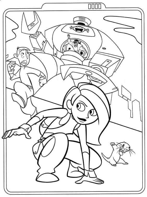 Desenhos de Kim Possible Imprimivel para Colorir