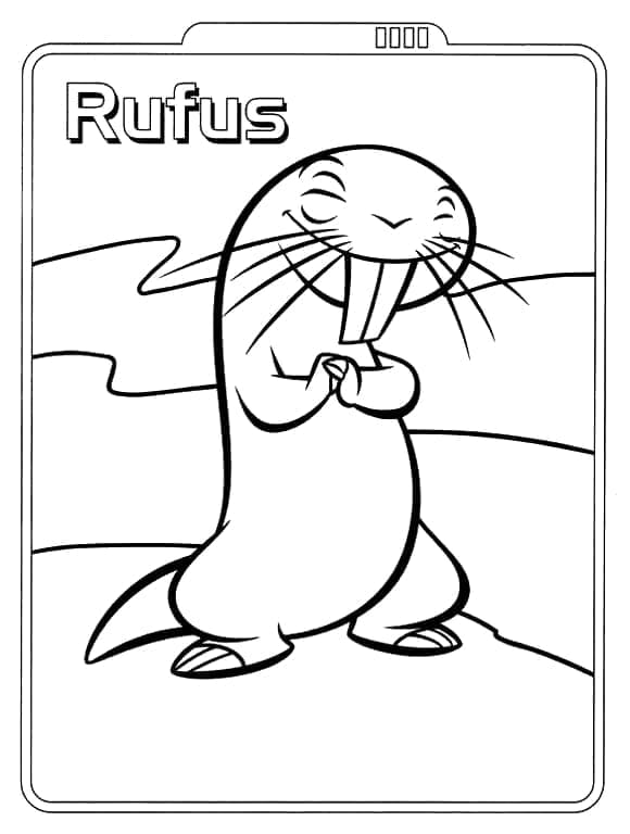 Desenhos de Kim Possible Rufus para Colorir