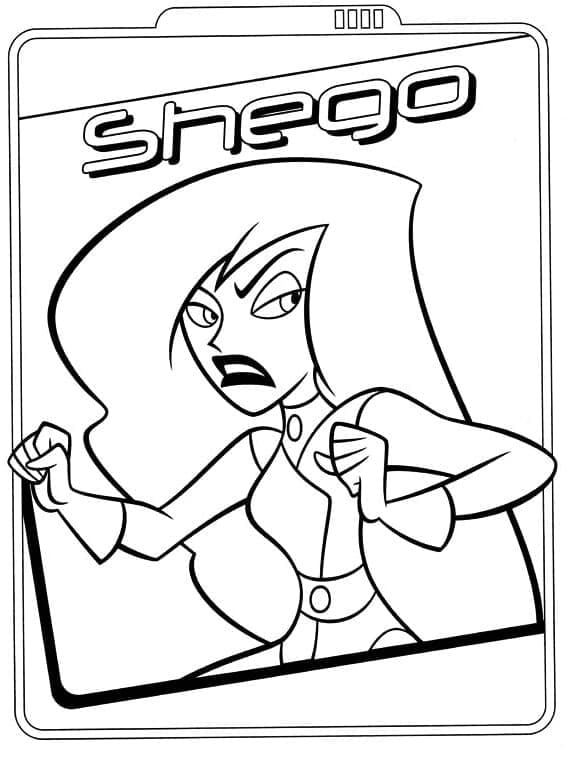 Desenhos de Kim Possible Shego para Colorir