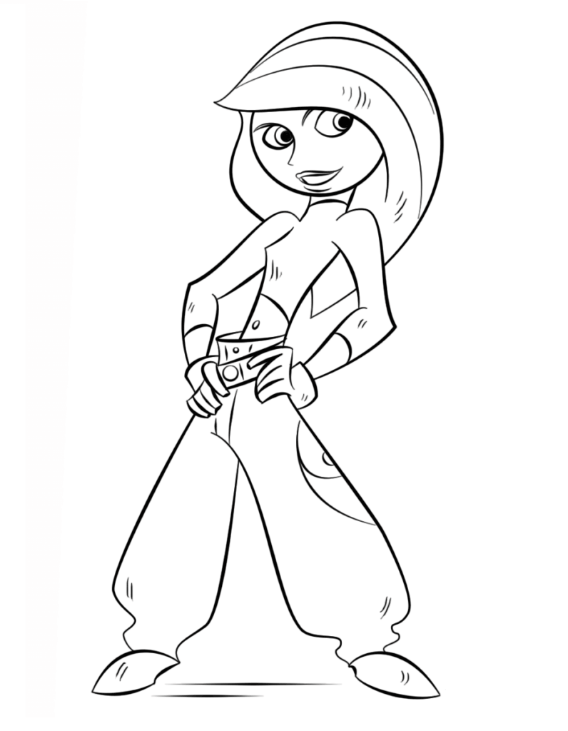 Desenho de Kim Possible para Colorir