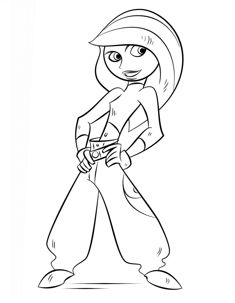 Desenho de Kim Possible para Colorir