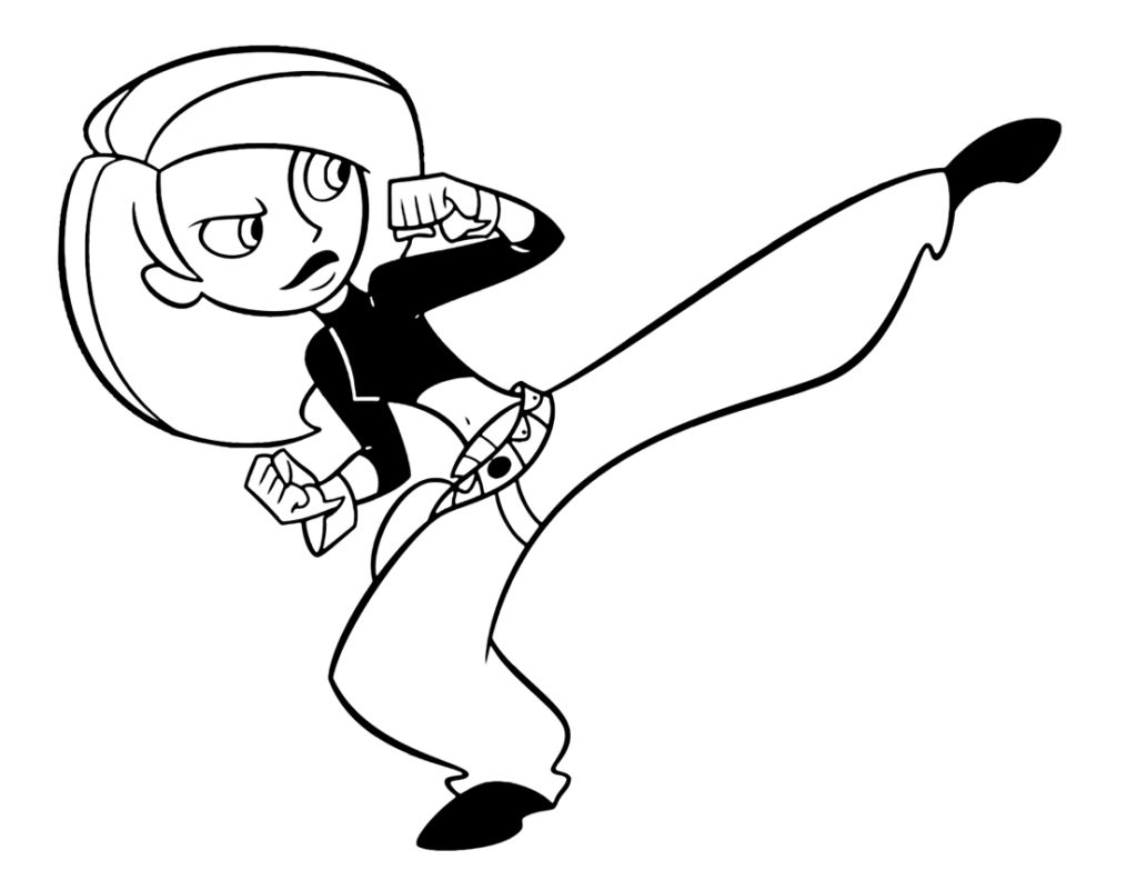 Desenho em Pdf de Kim Possible para Baixar e Colorir Grátis