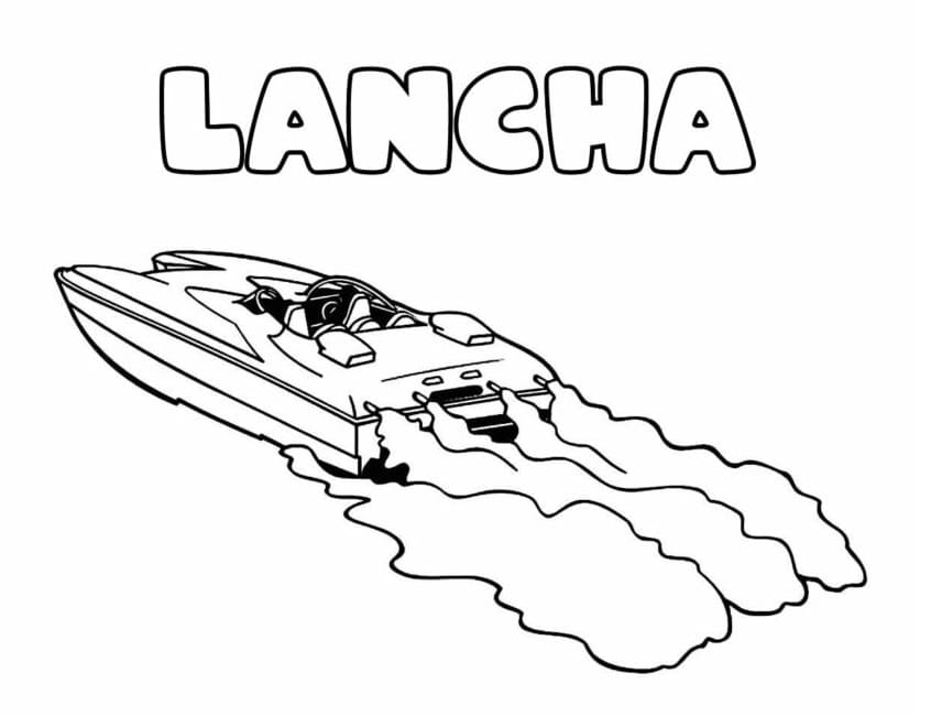 Desenho de Lanchá para Colorir e Baixar