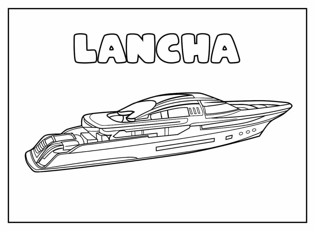 Desenho de Lanchá para Colorir Gratuita