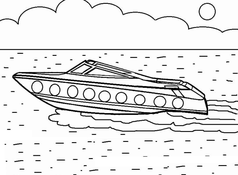 Desenho de Lanchá Rápida para Imprimir