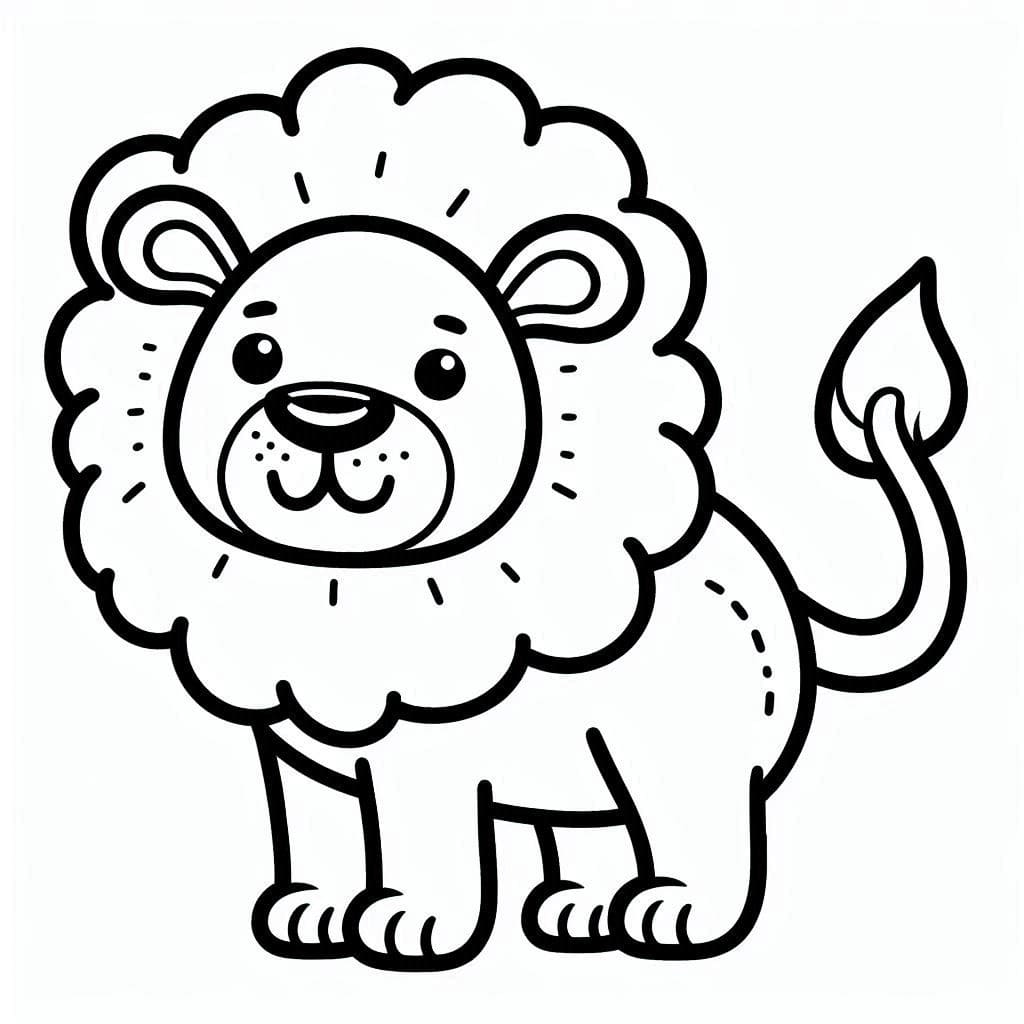 Desenho Leão Normal para Colorir