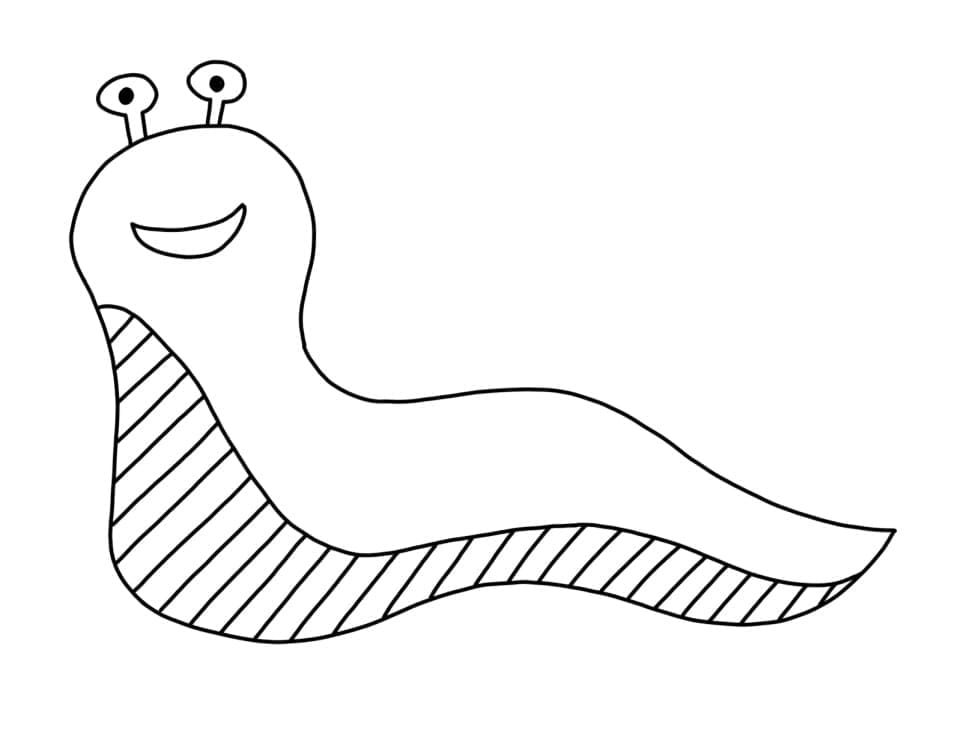 Desenho De Lesma Adoravel Para Colorir