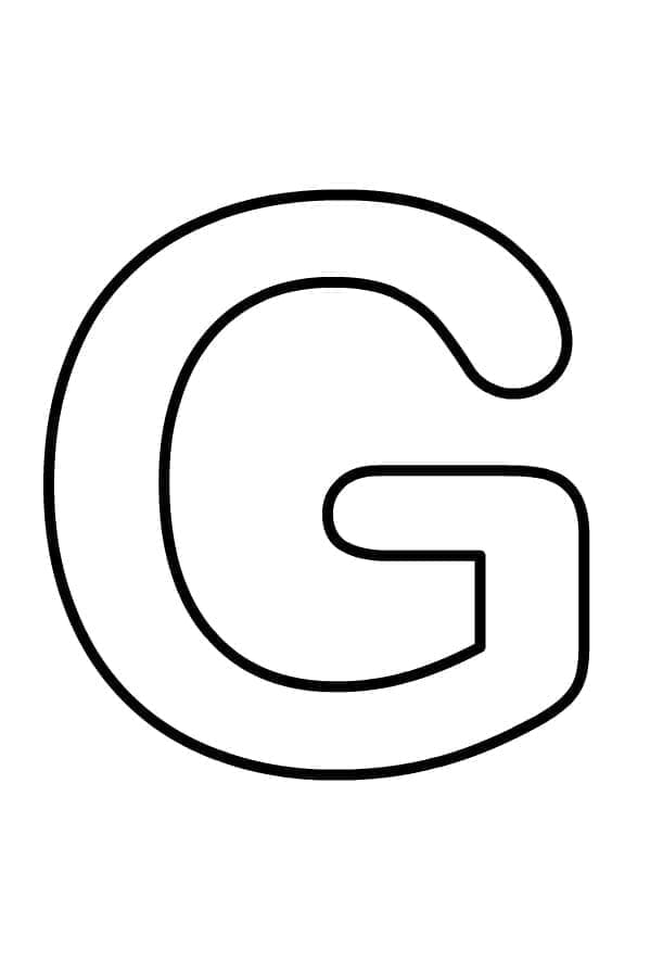Desenho De Letra G Basica Para Colorir