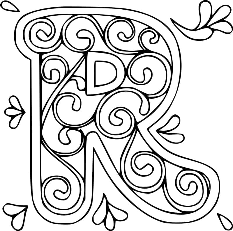 Desenho De Letra R Gratis Para Colorir