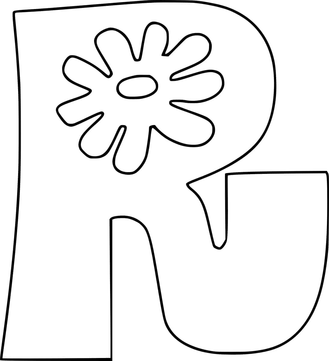 Desenho De Letra R Gratis Para Criancas Para Colorir