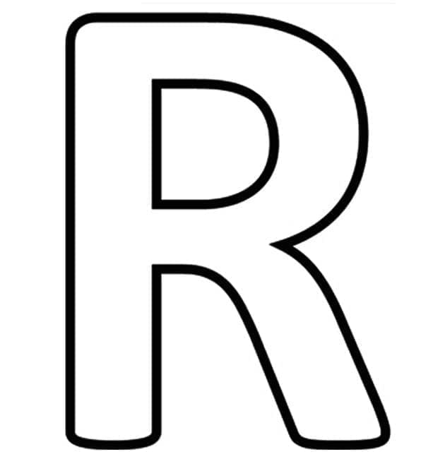 Desenho De Letra R Maiuscula Para Colorir