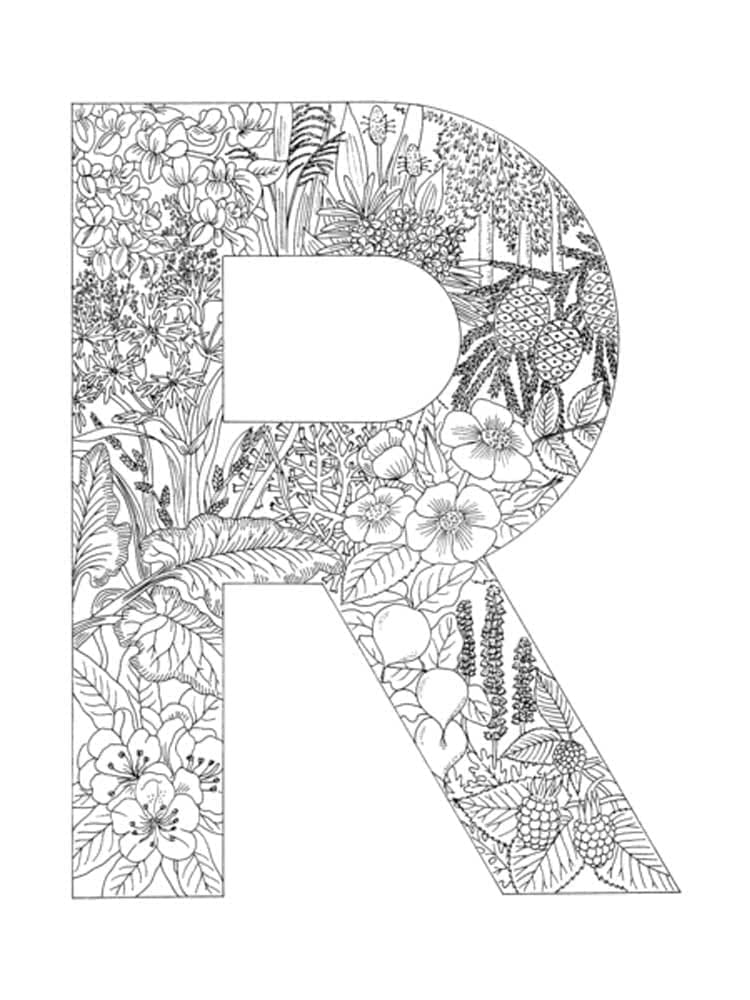 Desenho De Letra R Para Criancas Para Colorir