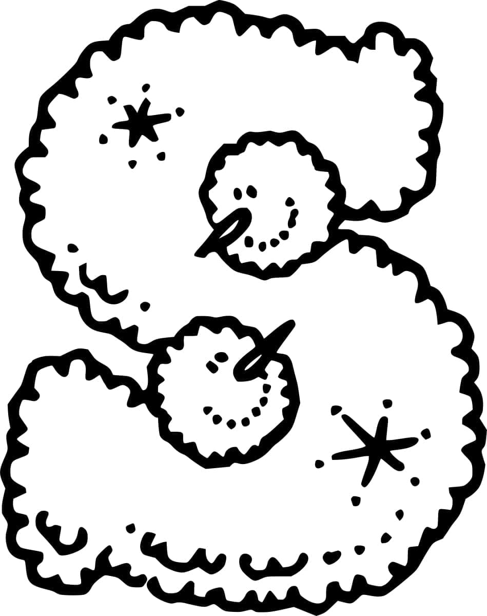Desenho De Adoravel Letra S Para Colorir