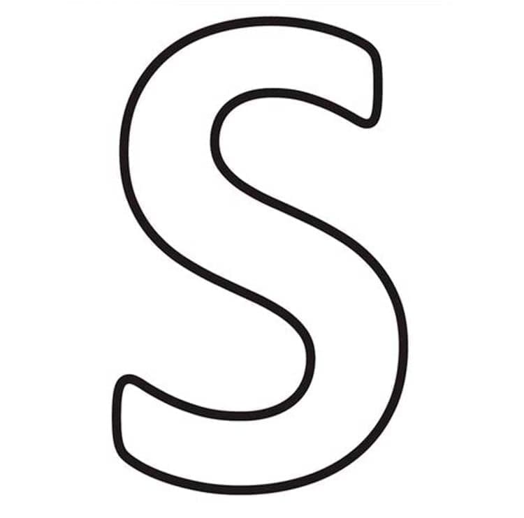 Desenho De Letra S Facil Para Colorir