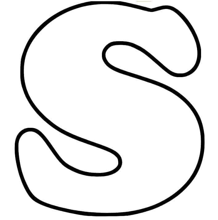 Desenho De Letra S Gratis Para Colorir
