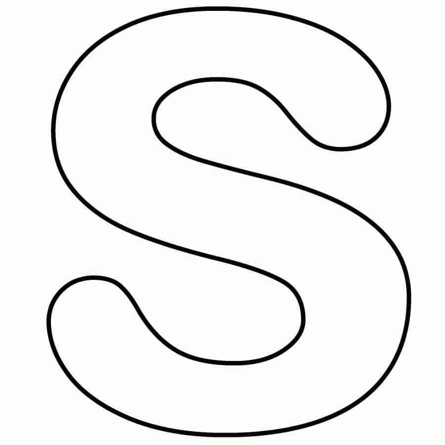 Desenho De Letra S Muito Facil Para Colorir