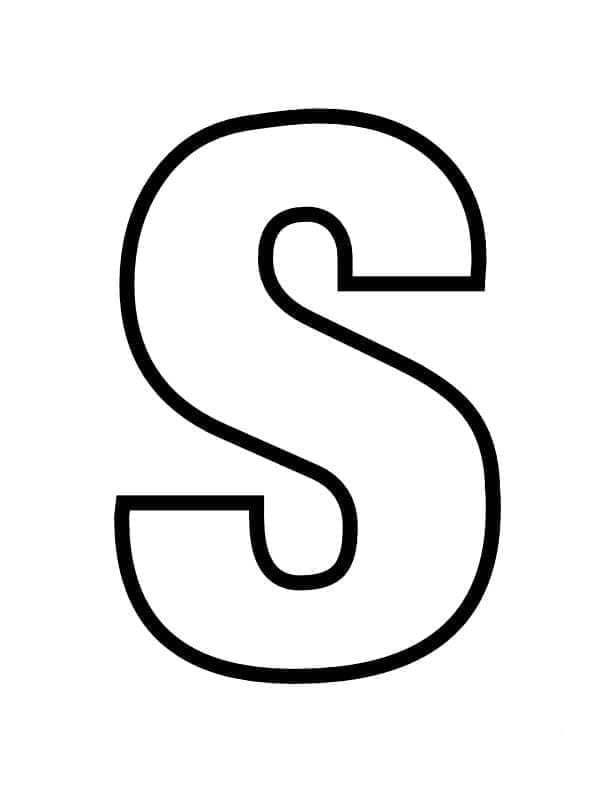 Desenho De Letra S Para Criancas Para Colorir
