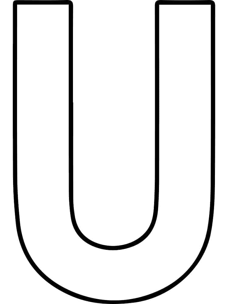 Desenho De Letra U Facil Para Colorir