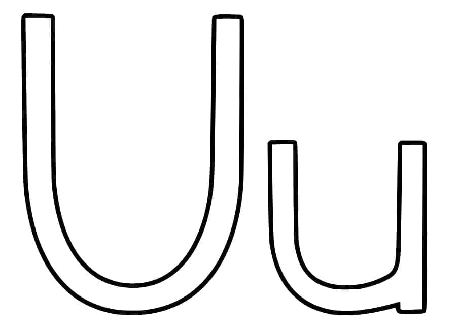 Desenho De Letra U Gratis Para Colorir