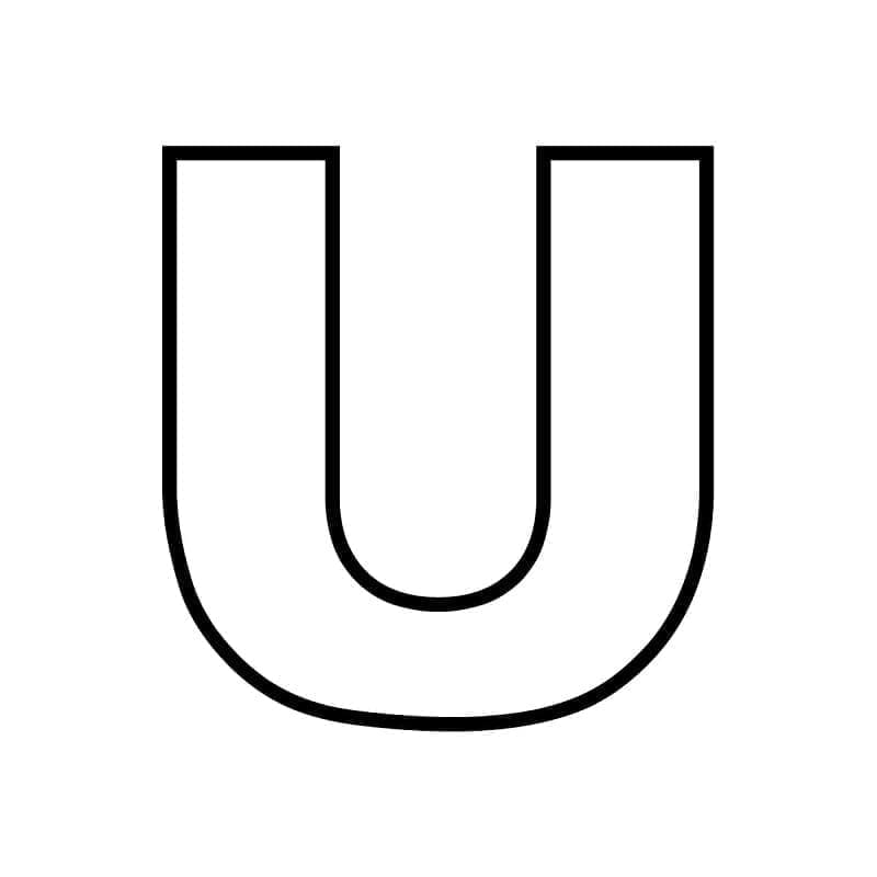 Desenho De Letra U Maiuscula Para Colorir