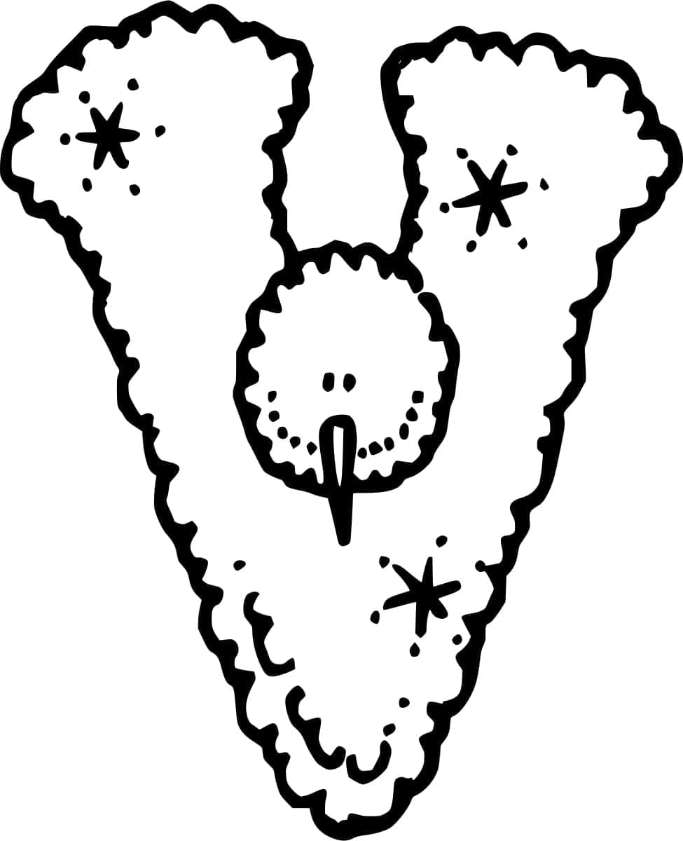 Desenho De Letra V Gratis Para Criancas Para Colorir