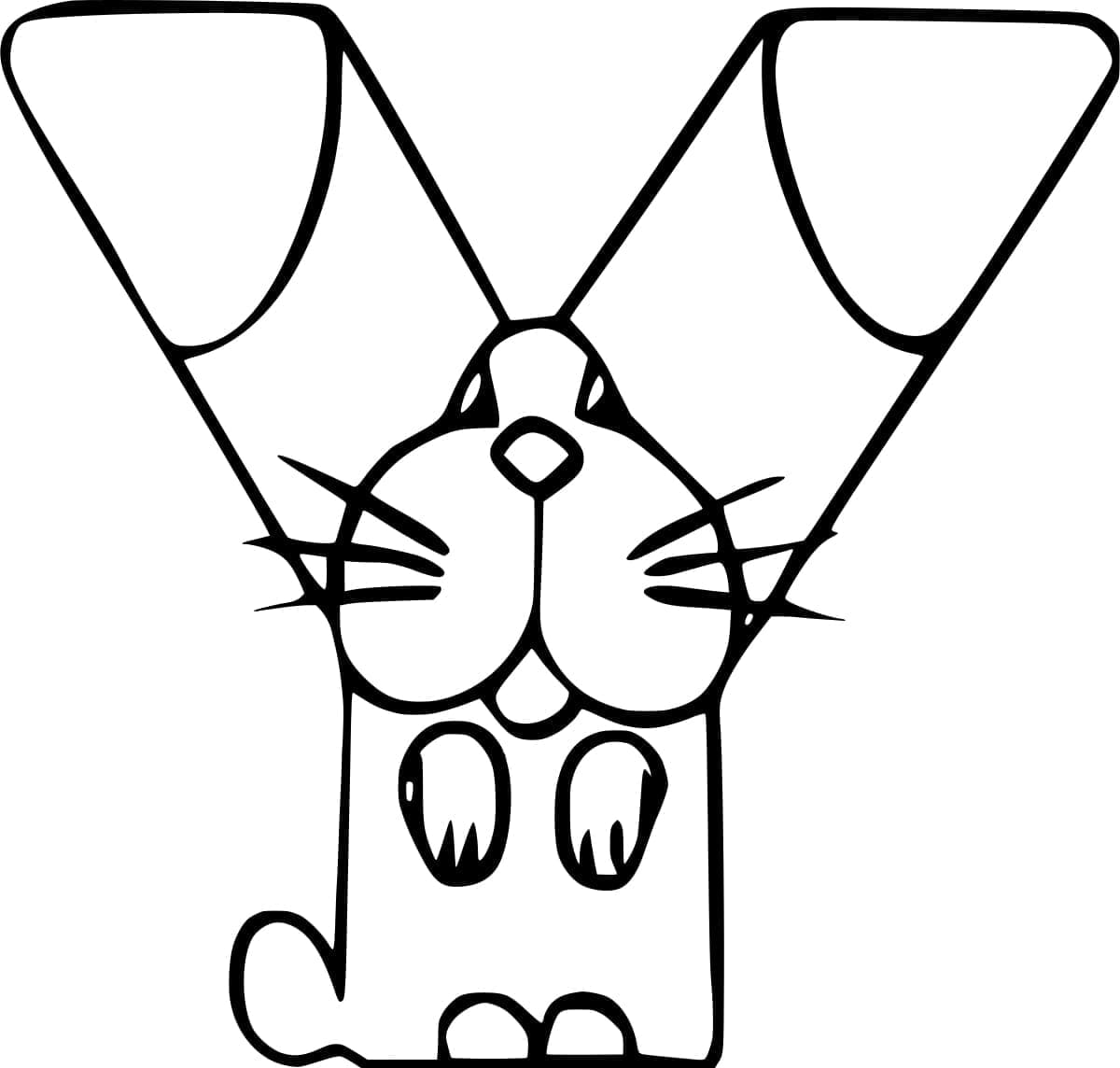 Desenho De Letra Y Gratis Para Colorir