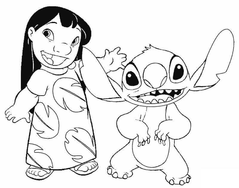 Baixar Desenho Pdf de Lilo e Stitch para Colorir
