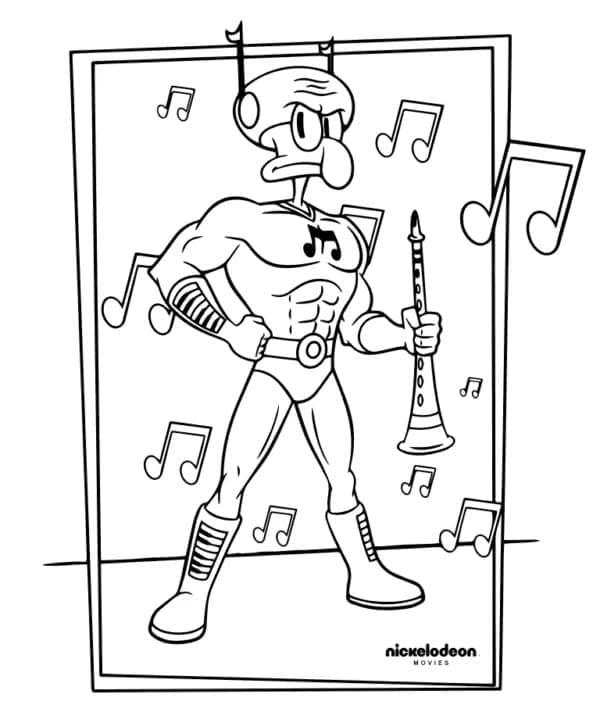 Desenho de Lula Molusco Incrível para Colorir