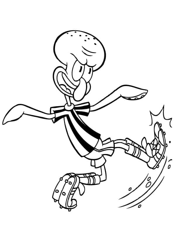 Desenho de Lula Molusco Jogá Futebol para Colorir